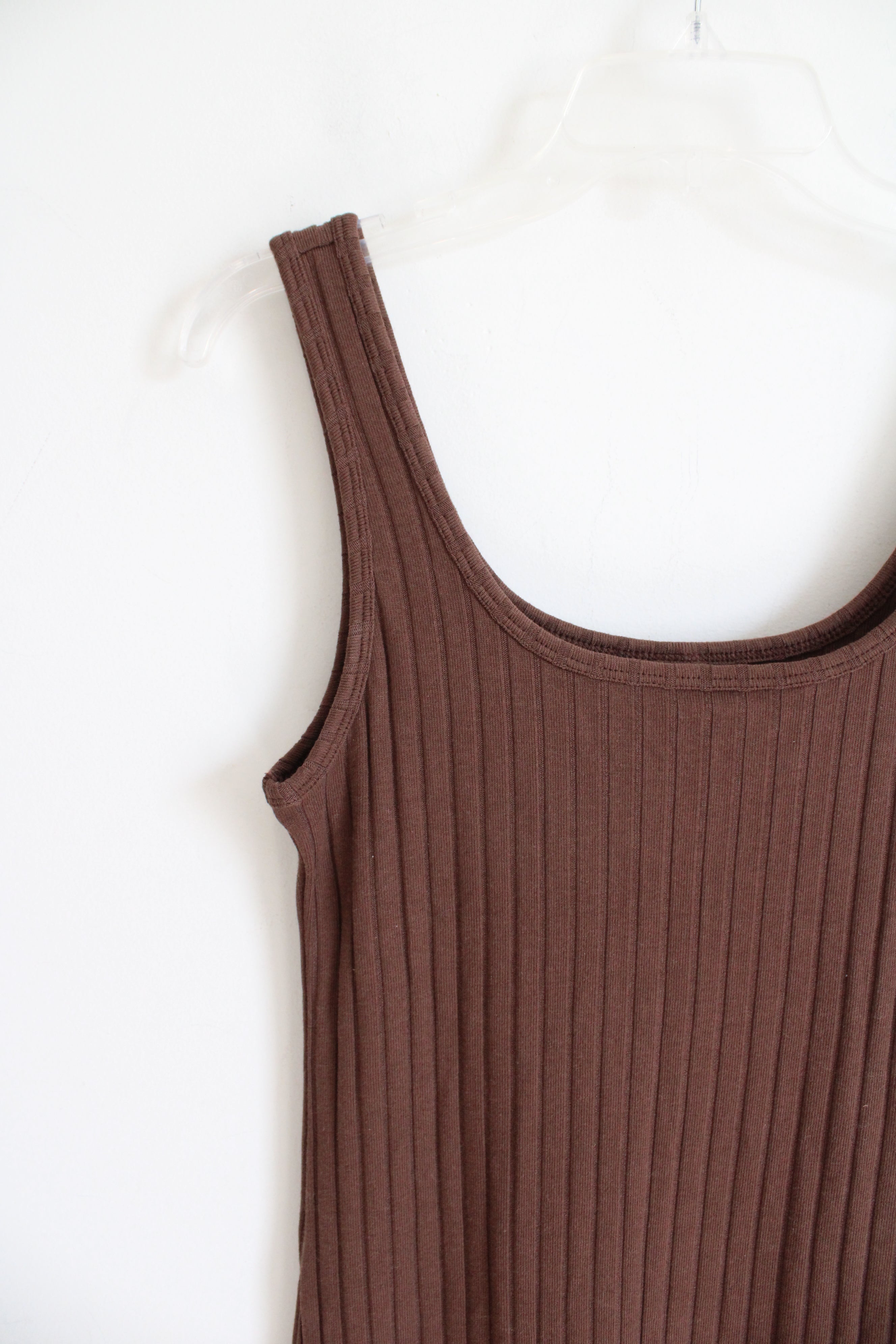 Old Navy Dark Brown Ribbed Tank Dress | M