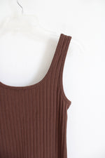 Old Navy Dark Brown Ribbed Tank Dress | M