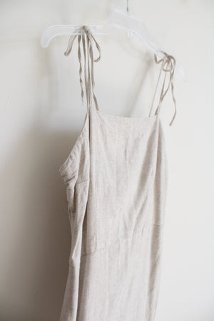 Abercrombie & Fitch Beige Linen Blend Dress | M