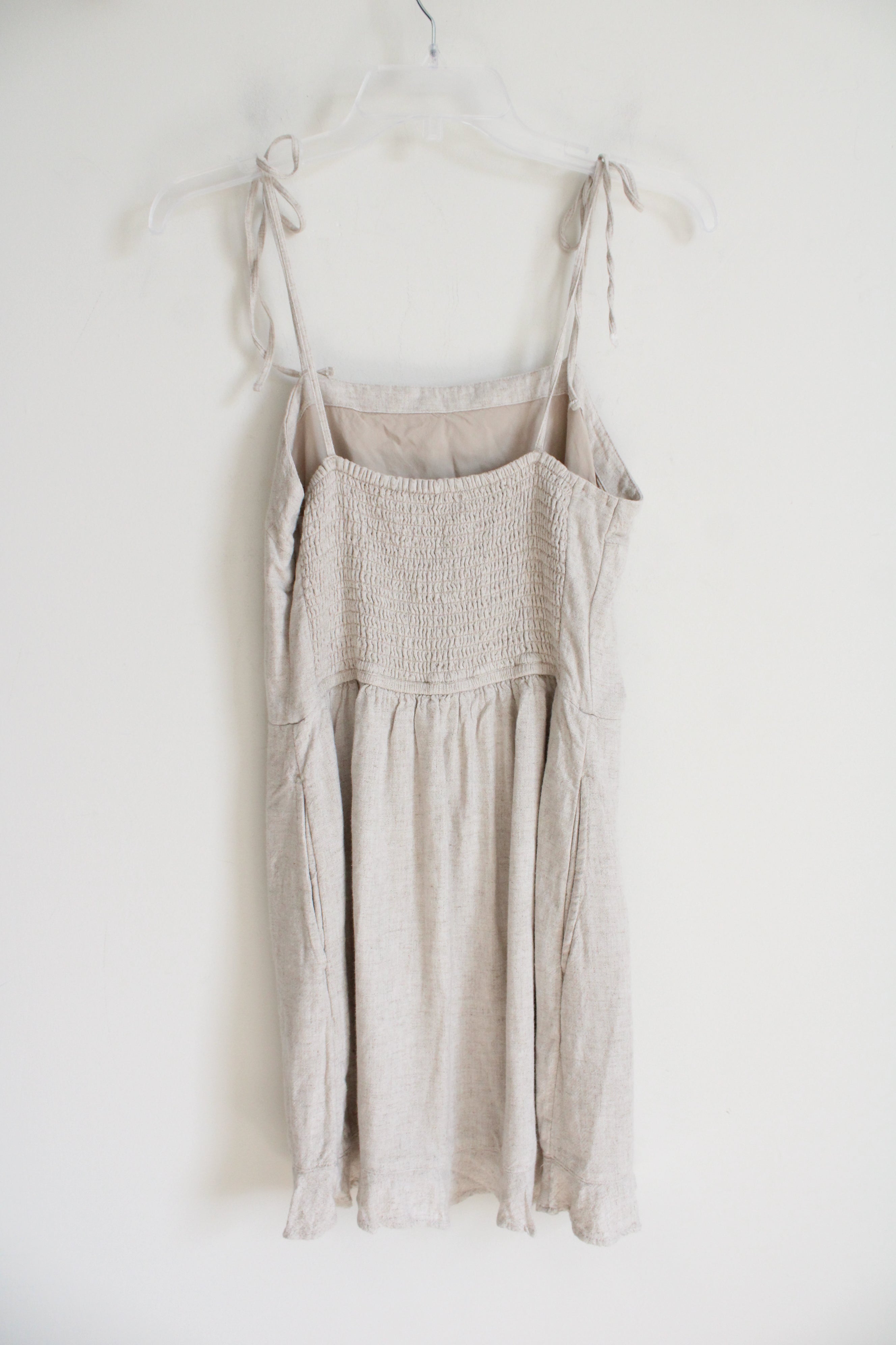 Abercrombie & Fitch Beige Linen Blend Dress | M