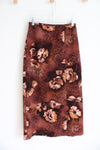 Liz Baker Petite Vintage Brown Floral Skirt | 6