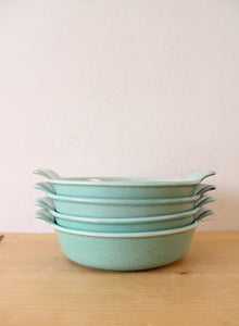 Prizer Ware Teal Handled Small Ceramic Set Of 4 Dishes