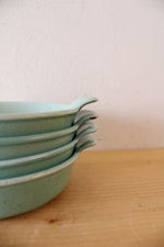 Prizer Ware Teal Handled Small Ceramic Set Of 4 Dishes