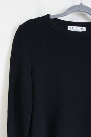 St. John Collection By Marie Gray Black Knit Sweater | 2