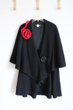 Talk Of The Walk Black Rose Jacket Shawl | L