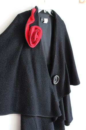 Talk Of The Walk Black Rose Jacket Shawl | L