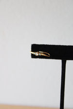 14K Yellow Gold Opal & Clear Stone Wave Earclimber Earrings