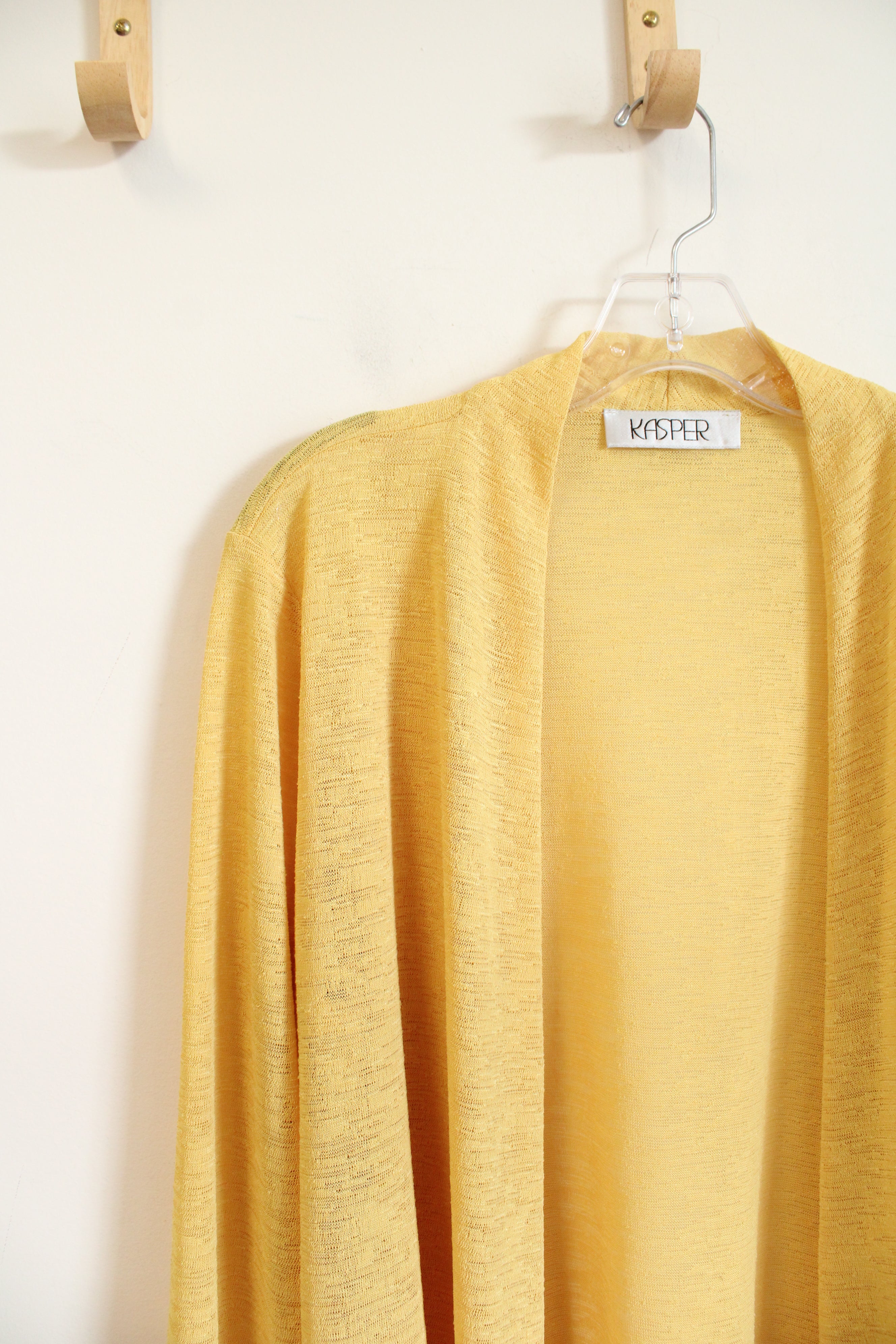 Kasper Lightweight Yellow Cardigan | M