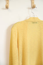 Kasper Lightweight Yellow Cardigan | M