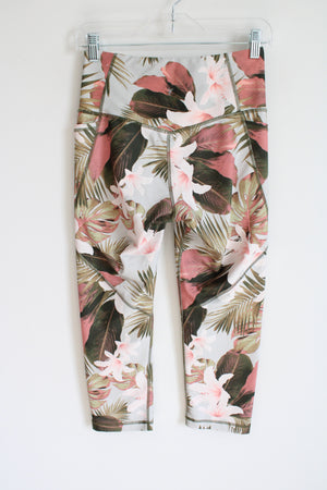 Old Navy Active PowerSoft Tropical Print Capri Leggings | M