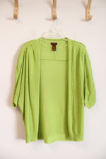 Multiples Lightweight Lime Green Cardigan | M