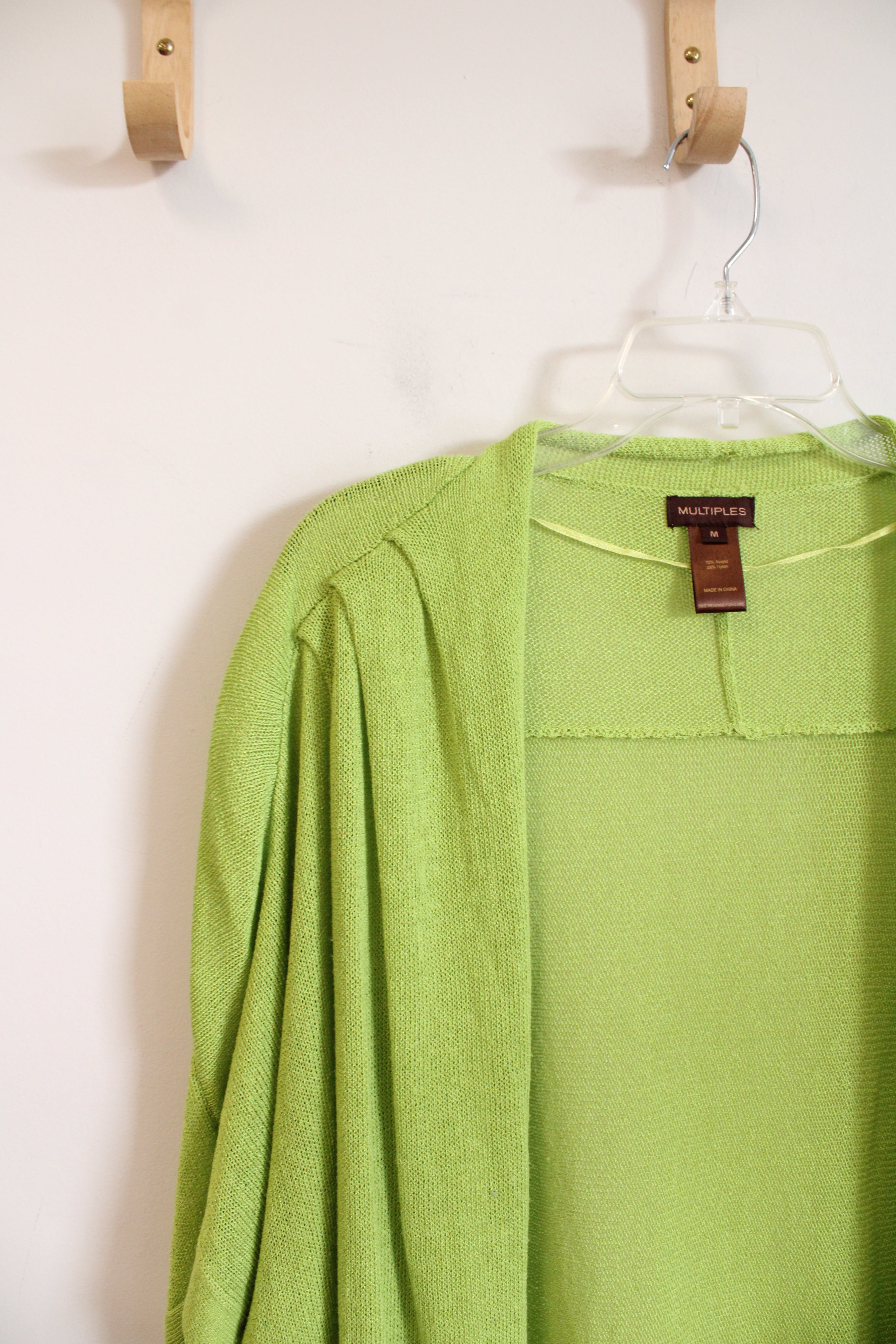 Multiples Lightweight Lime Green Cardigan | M