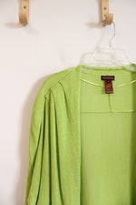 Multiples Lightweight Lime Green Cardigan | M