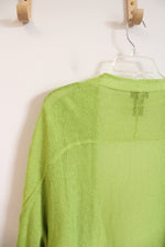 Multiples Lightweight Lime Green Cardigan | M