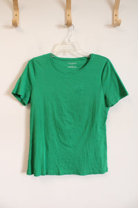 Talbots Solid Green Cotton Shirt | M