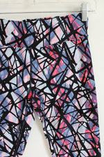 Calvin Klein Performance Black Blue Pink Patterned Leggings | S