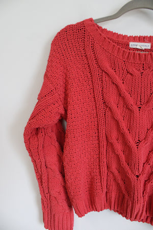 Aeropostale Coral Pink Knit Sweater | S