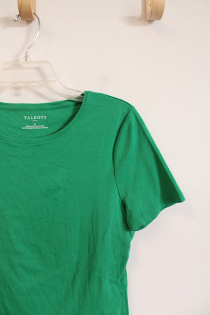 Talbots Solid Green Cotton Shirt | M