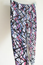 Calvin Klein Performance Black Blue Pink Patterned Leggings | S