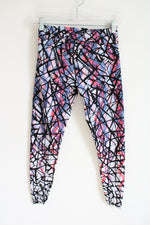 Calvin Klein Performance Black Blue Pink Patterned Leggings | S