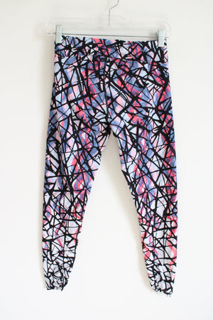 Calvin Klein Performance Black Blue Pink Patterned Leggings | S