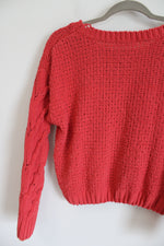 Aeropostale Coral Pink Knit Sweater | S