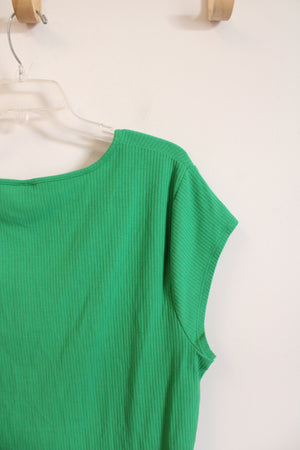 Old Navy Green Sweetheart Neckline Ribbed Top | XXL