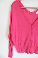 RD Style Bubblegum Pink Soft Lightweight Loose Fit Cardigan | XS