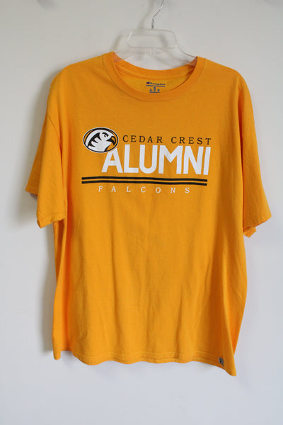 Champion Cedar Crest Alumni Yellow Tee XL Jubilee Thrift