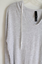 Live Love Dream Light Gray Knit Hoodie | XL