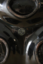 Vintage Black Japanese Ceramic Divided Dish