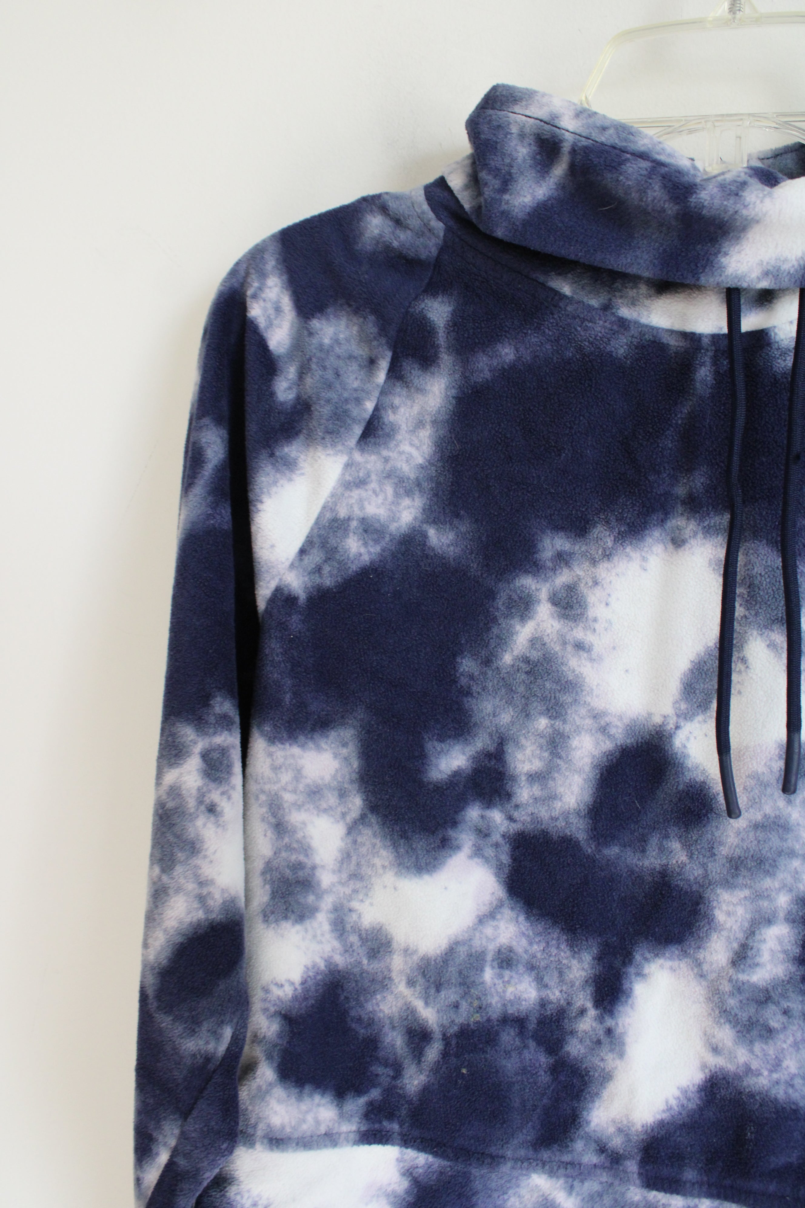 Old Navy Active Blue Crop Tie Dye Fleece Sweatshirt | M