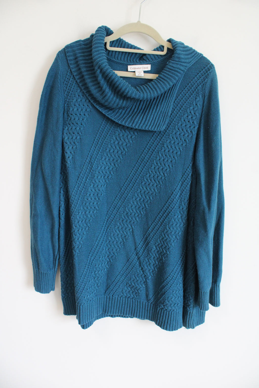 Coldwater Creek Teal Blue Knit Sweater | 2X (20-22)