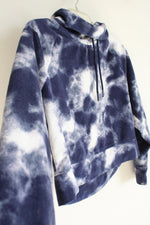 Old Navy Active Blue Crop Tie Dye Fleece Sweatshirt | M