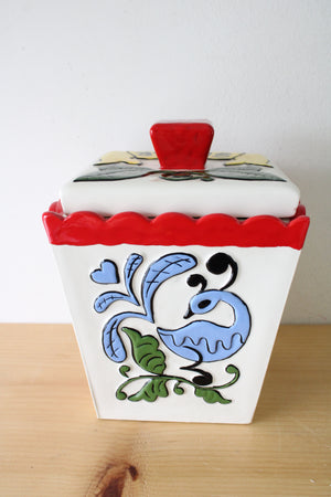Vintage JG Painted Sugar Cannister