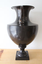 Heavy Solid Brass Made In India Fish Handle Large Urn Vase