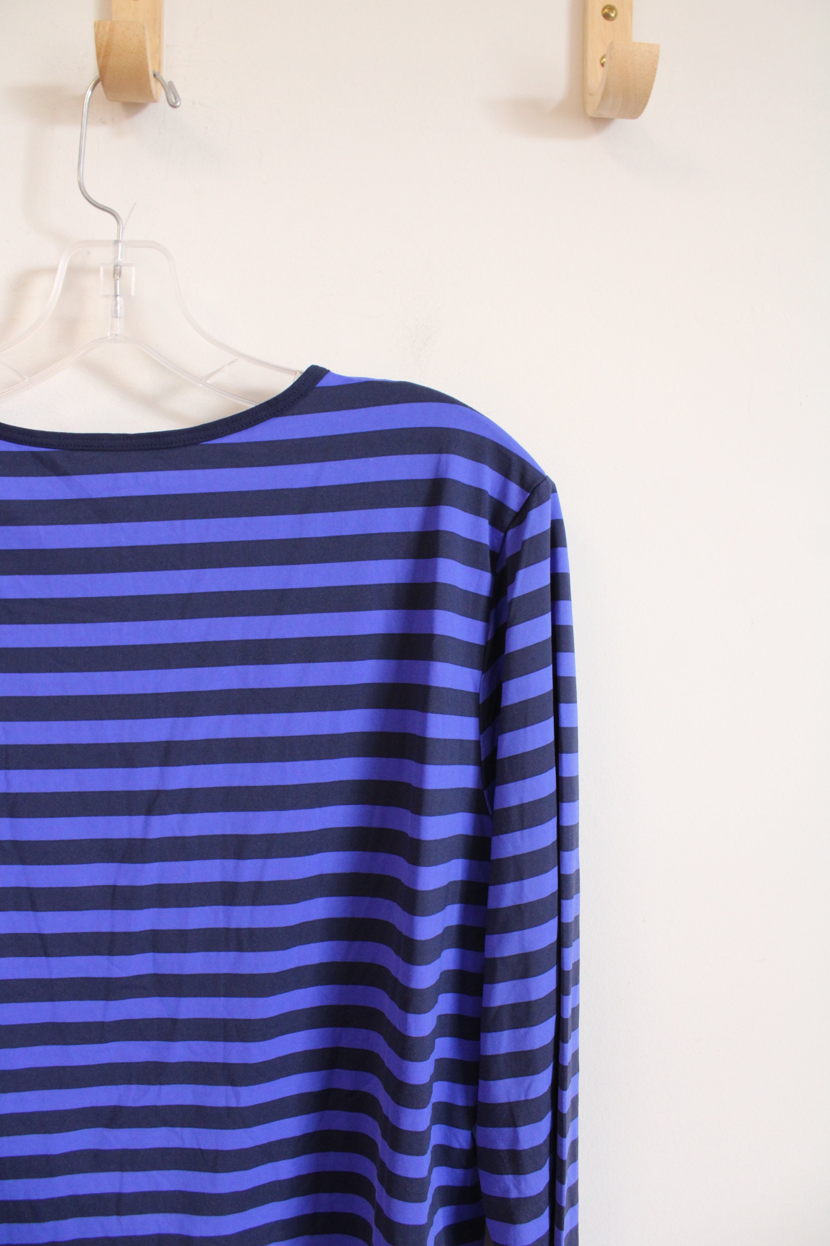 Lands' End Blue Striped Long Sleeved Top | XL (18)