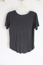 Old Navy Luxe Gray Gold Shimmer Tee | S