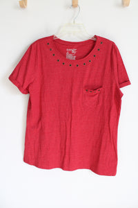 Terra & Sky Red Bronze Ring Pocket Tee | 14W