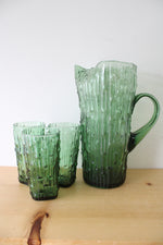 La Casa Casuals Green Bamboo Made In Italy Pitcher & Glass Set