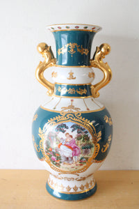 Jing An China Victorian Motif Porcelain Large Urn Style Vase