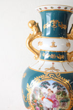 Jing An China Victorian Motif Porcelain Large Urn Style Vase