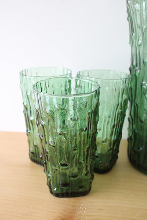 La Casa Casuals Green Bamboo Made In Italy Pitcher & Glass Set