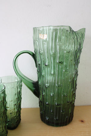 La Casa Casuals Green Bamboo Made In Italy Pitcher & Glass Set