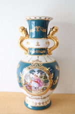 Jing An China Victorian Motif Porcelain Large Urn Style Vase