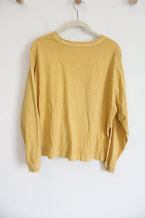 Old Navy Boxy Yellow The Easy Tee | M