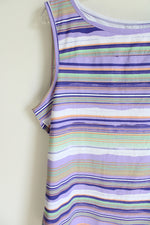 Columbia Sportswear Purple Striped Stretch Tank | XL