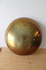 Vintage Solid Brass Made In China Dragon Etched Brass Large Bowl | 11"