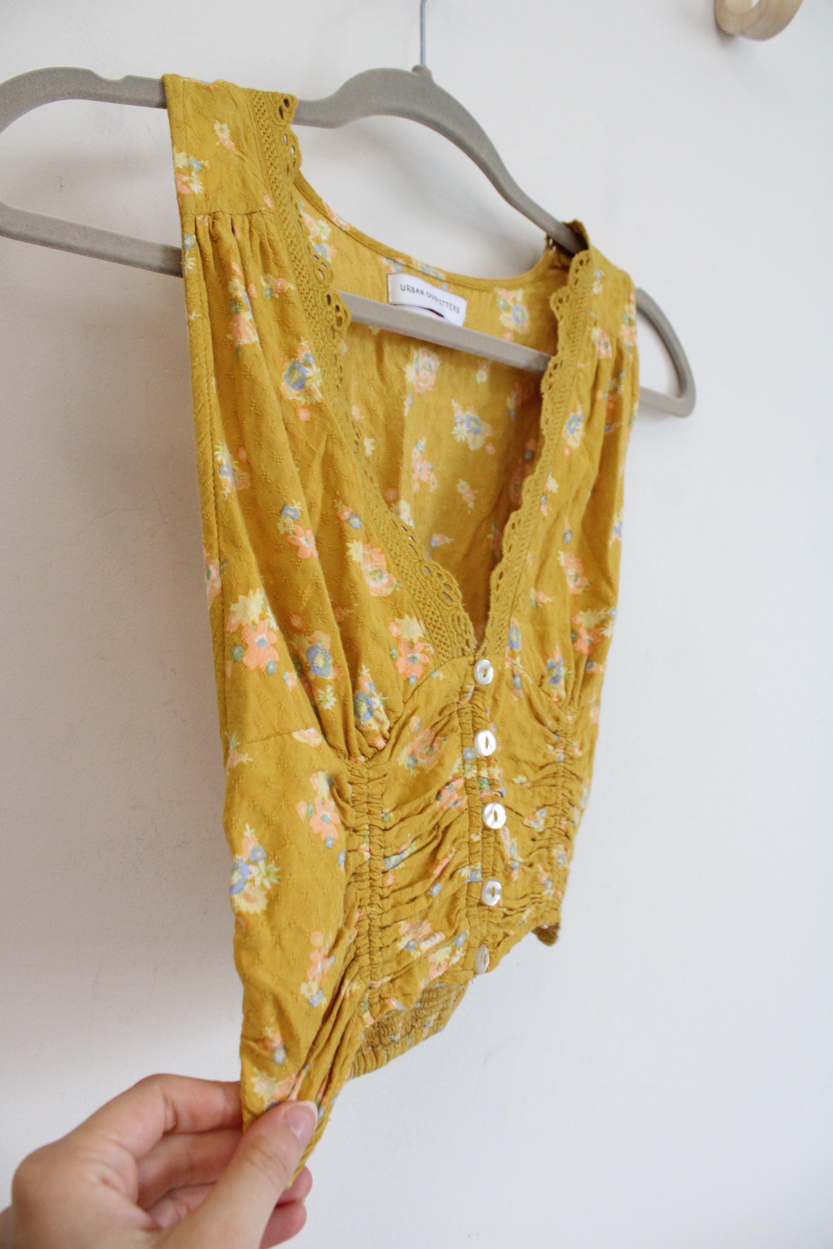 Urban Outfitters Yellow Floral Vest Tank | XS