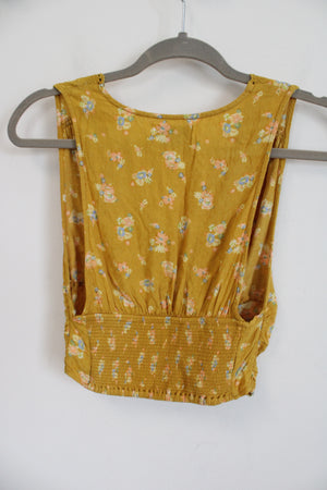 Urban Outfitters Yellow Floral Vest Tank | XS